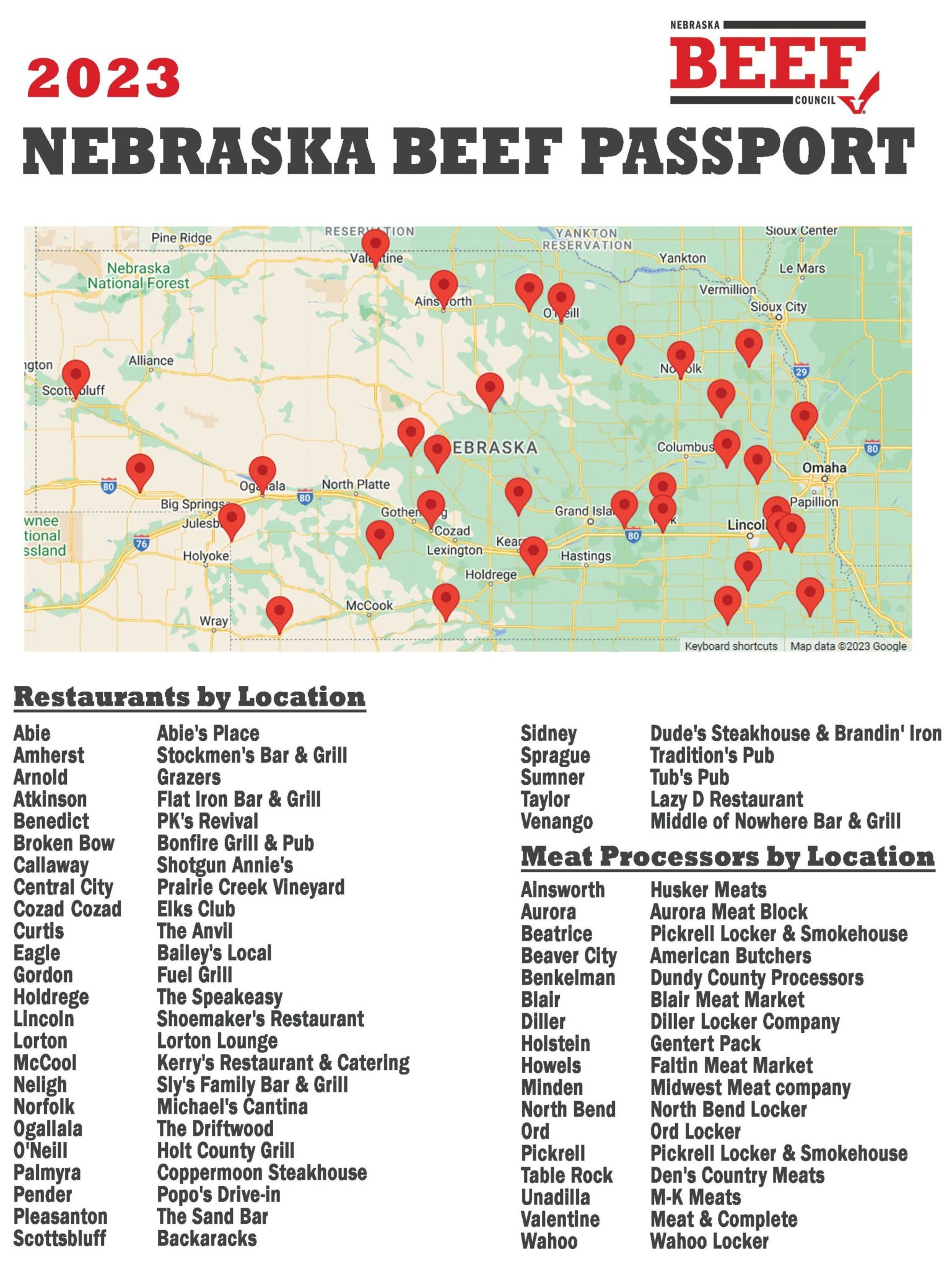 2023 Nebraska Beef Passport Highlights Independent Restaurants and Meat