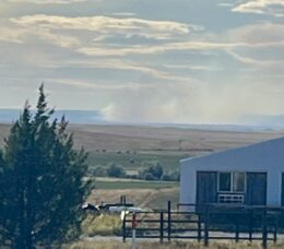 View of the Bronco Fire from Hwy 385 &10th street in Chadron (Courtesy: Chase Thomoson, Chadrad)